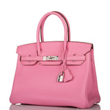 Hermes Birkin 30 Bubblegum Togo Palladium Hardware