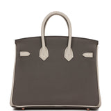 Hermes Special Order (HSS) Birkin 25 Etain and Beton Togo Rose Gold Hardware