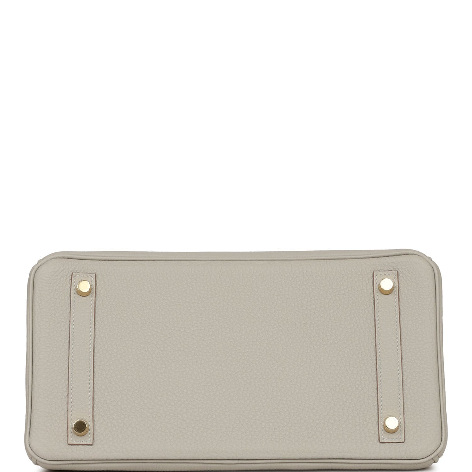 Hermes Birkin 30 Gris Perle Togo Gold Hardware