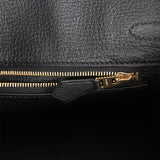 Hermes Birkin 25 Black Ostrich Rose Gold Hardware