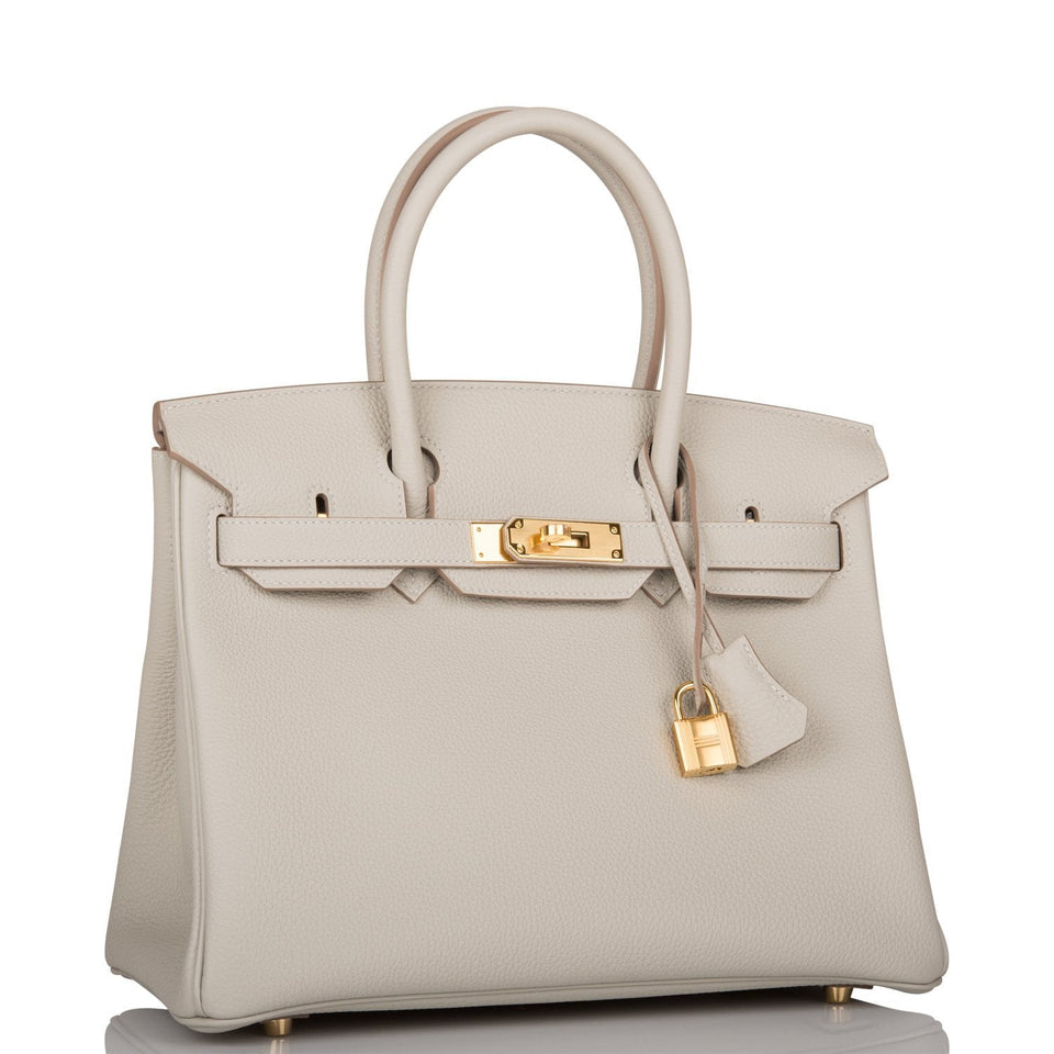 Hermes Birkin 30 Gris Perle Togo Gold Hardware