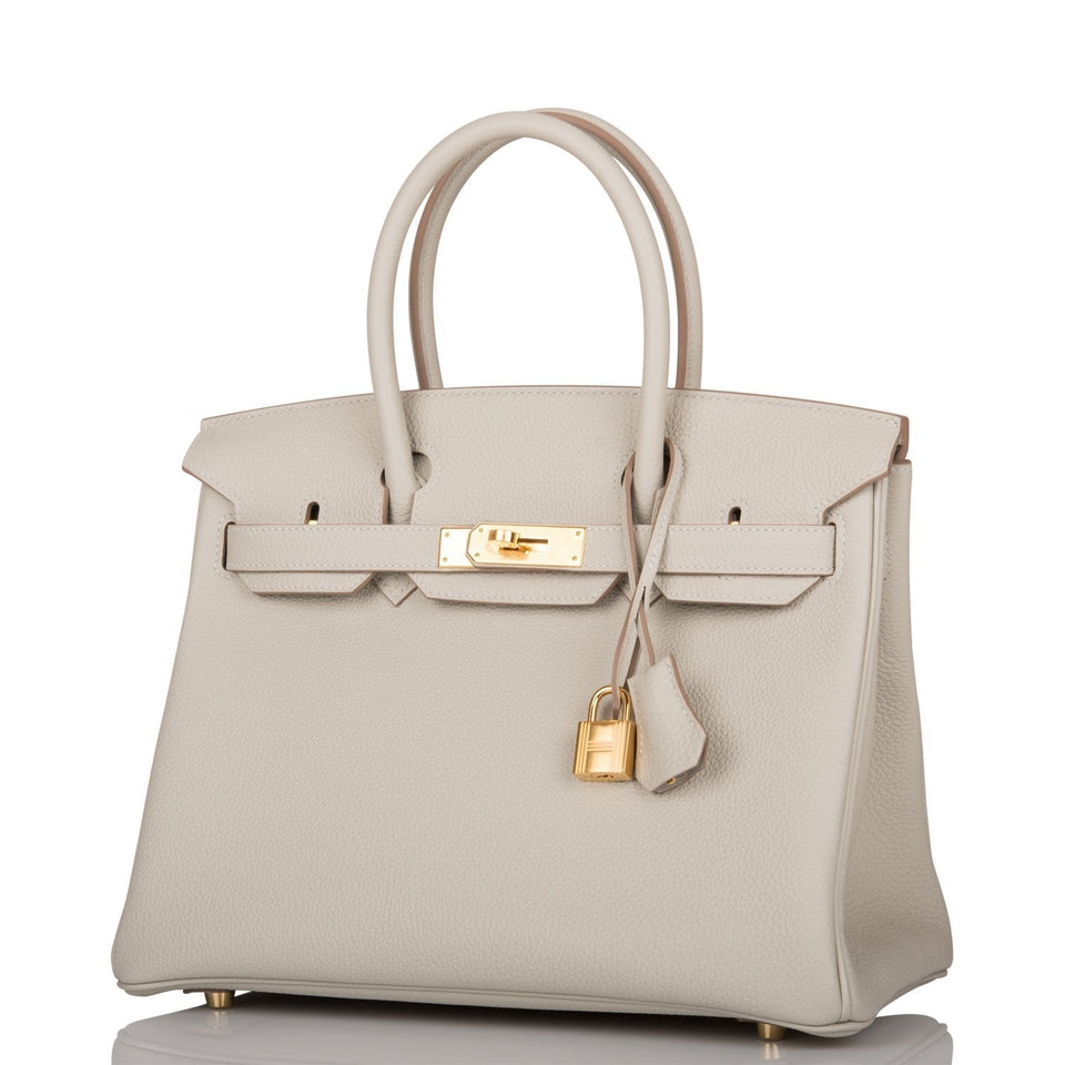 Hermes Birkin 30 Gris Perle Togo Gold Hardware