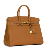 Hermes Birkin 35 Gold Togo Gold Hardware