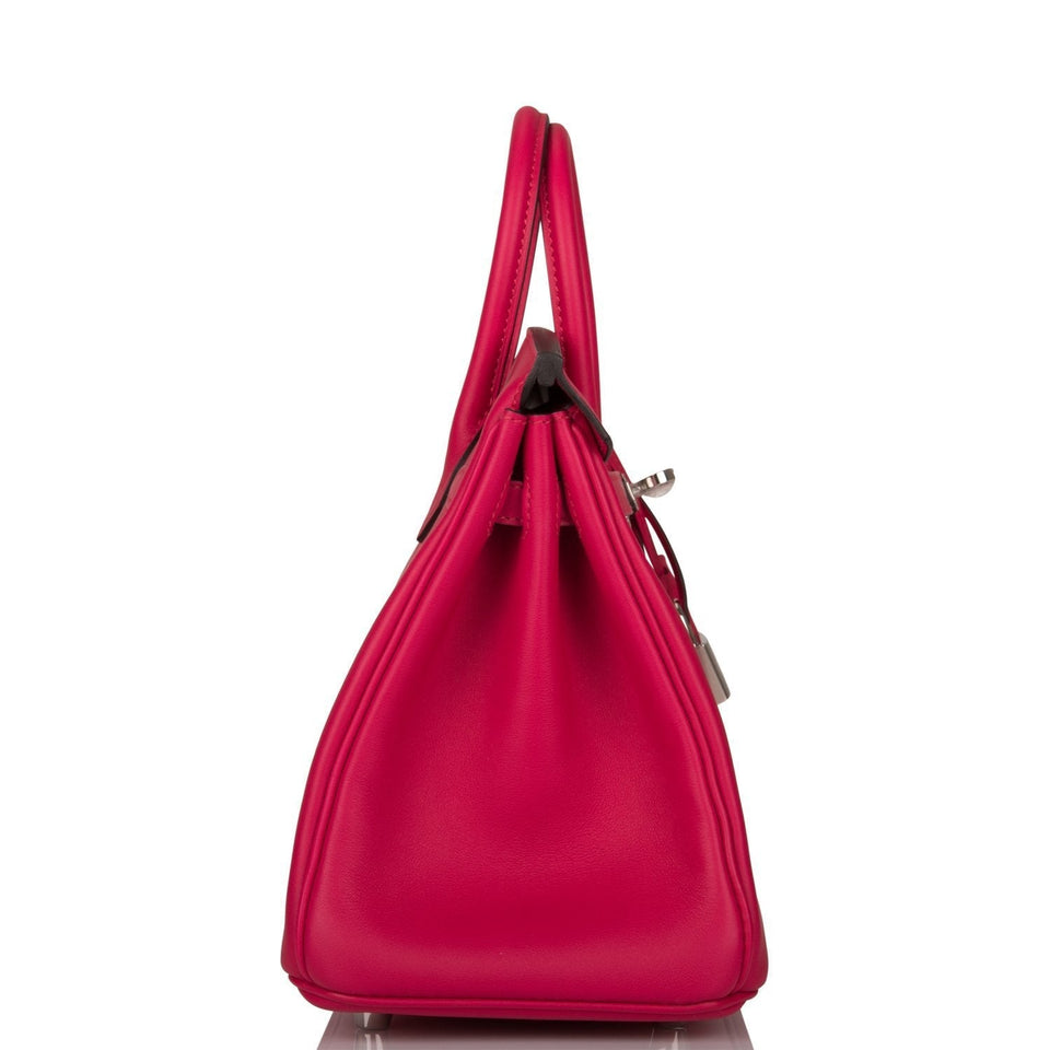Hermes Birkin 25 Framboise Swift Palladium Hardware