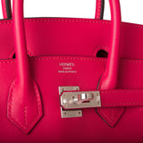 Hermes Birkin 25 Framboise Swift Palladium Hardware