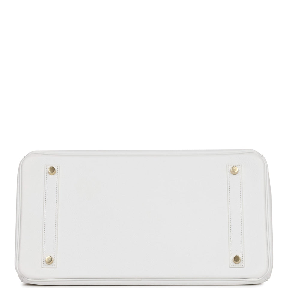 Hermes Birkin 35 White Epsom Gold Hardware