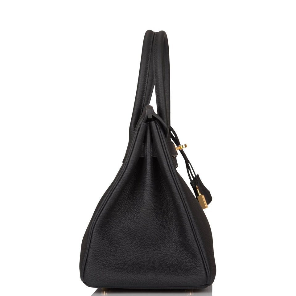 Hermes Birkin 30 Black Togo Gold Hardware