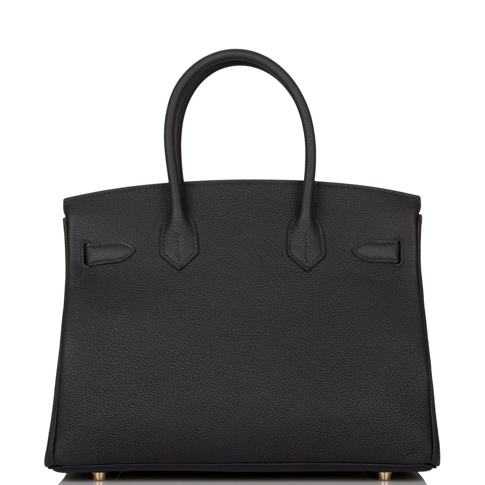 Hermes Birkin 30 Black Togo Gold Hardware