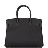 Hermes Birkin 30 Black Togo Gold Hardware