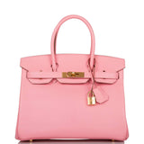 Hermes Birkin 30 Rose Confetti Chevre Gold Hardware