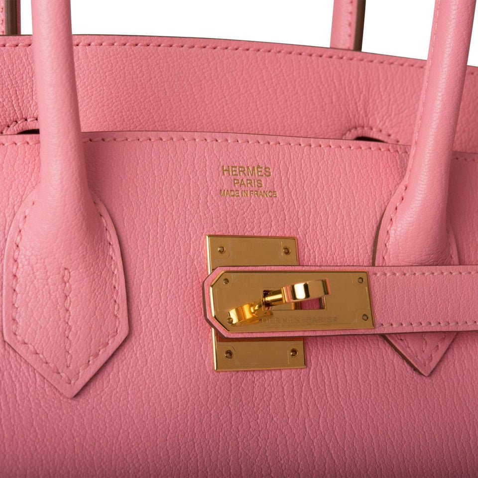 Hermes Birkin 30 Rose Confetti Chevre Gold Hardware