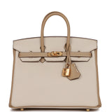 Hermes Special Order (HSS) Birkin 25 Craie and Trench Togo Gold Hardware