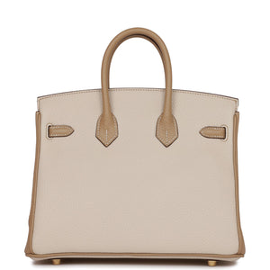 Hermes Special Order (HSS) Birkin 25 Craie and Trench Togo Gold Hardware