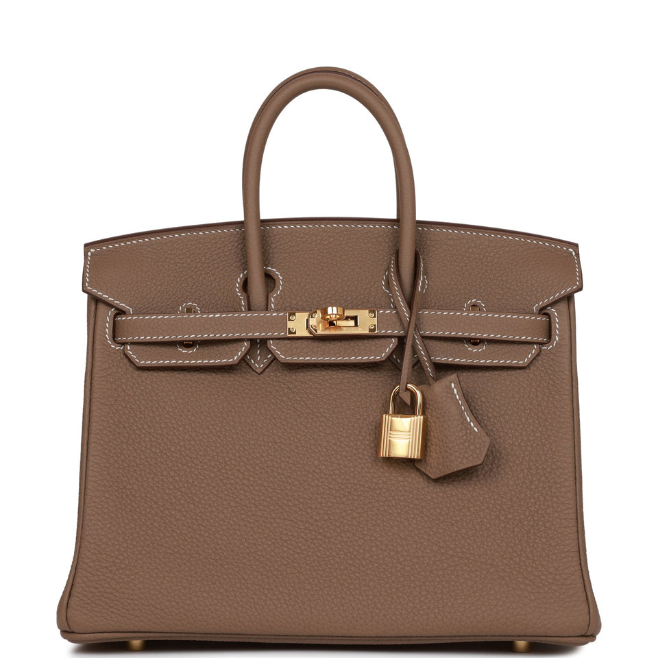 Hermes Birkin 25 Etoupe Togo Gold Hardware