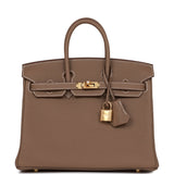 Hermes Birkin 25 Etoupe Togo Gold Hardware