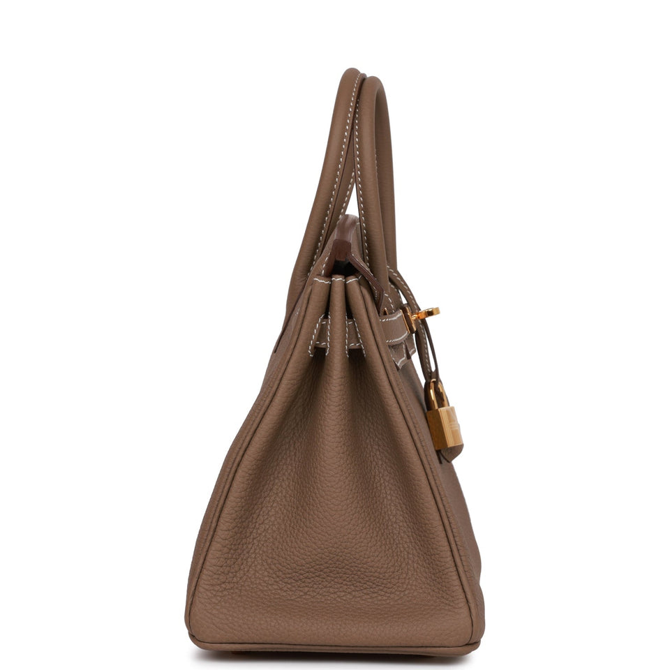 Hermes Birkin 25 Etoupe Togo Gold Hardware