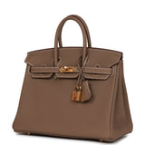 Hermes Birkin 25 Etoupe Togo Gold Hardware
