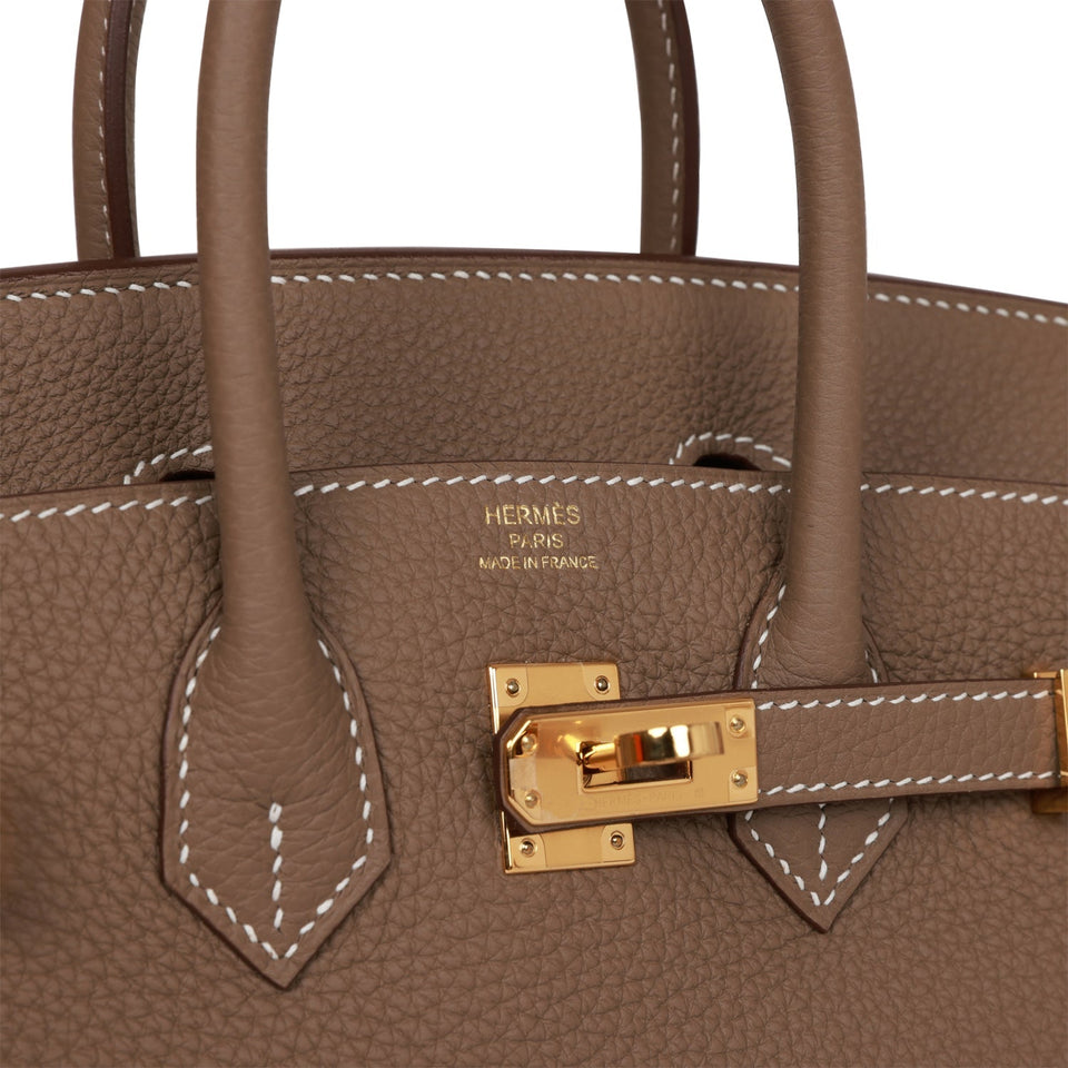Hermes Birkin 25 Etoupe Togo Gold Hardware