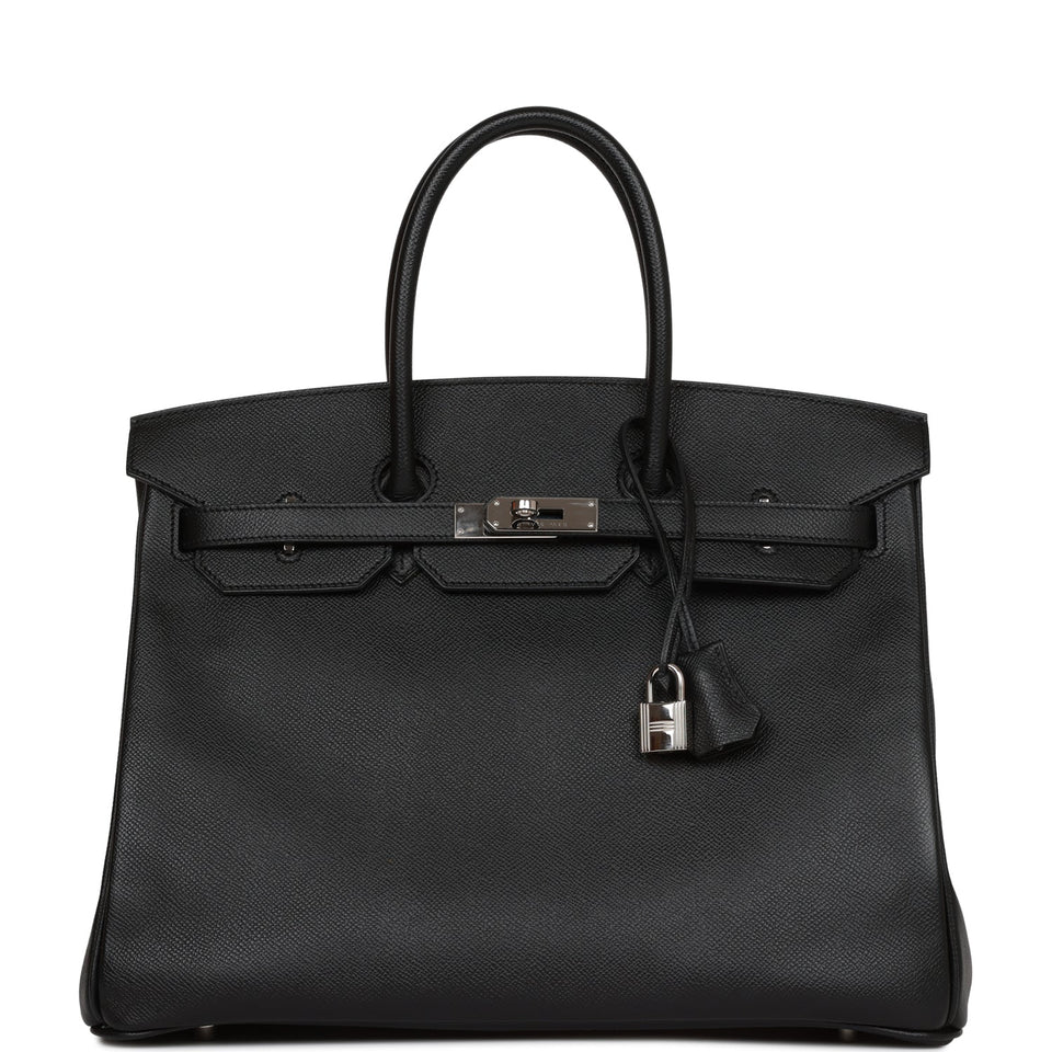 Hermes Birkin 35 Black Epsom Palladium Hardware