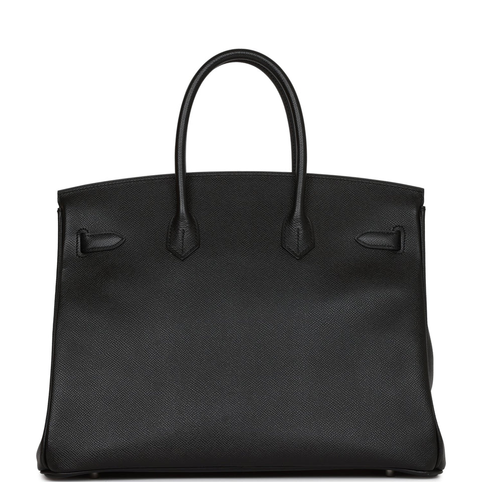 Hermes Birkin 35 Black Epsom Palladium Hardware