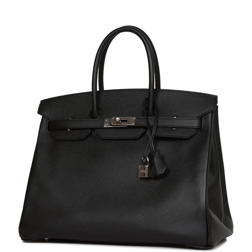 Hermes Birkin 35 Black Epsom Palladium Hardware