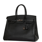 Hermes Birkin 35 Black Epsom Palladium Hardware