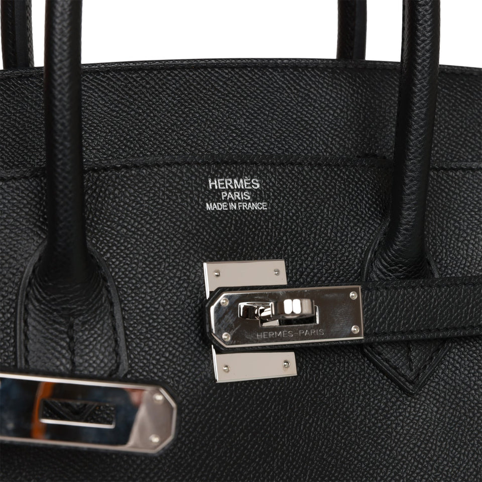 Hermes Birkin 35 Black Epsom Palladium Hardware