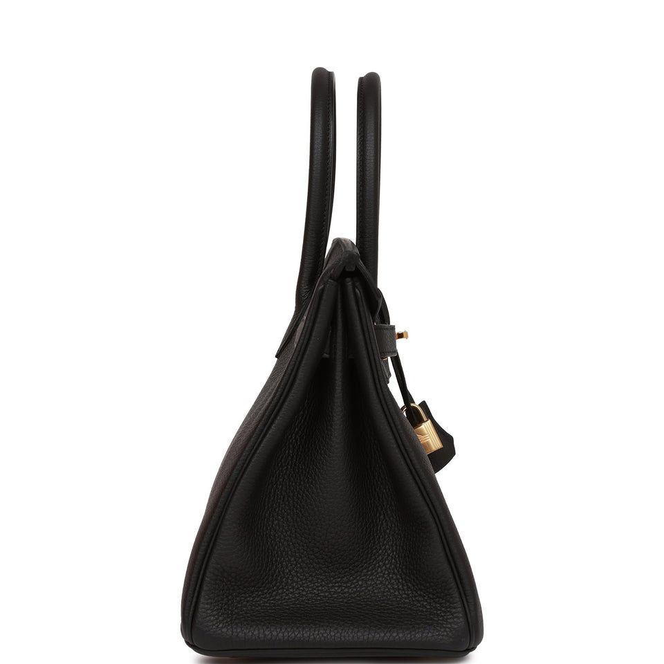Hermes Birkin 30 Black Togo Gold Hardware