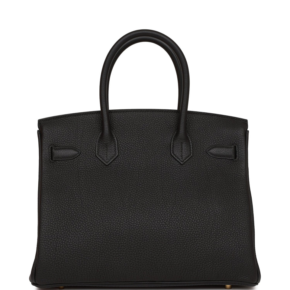 Hermes Birkin 30 Black Togo Gold Hardware