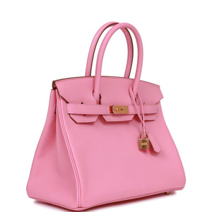 Hermes Birkin 30 Rose Confetti Chevre Gold Hardware