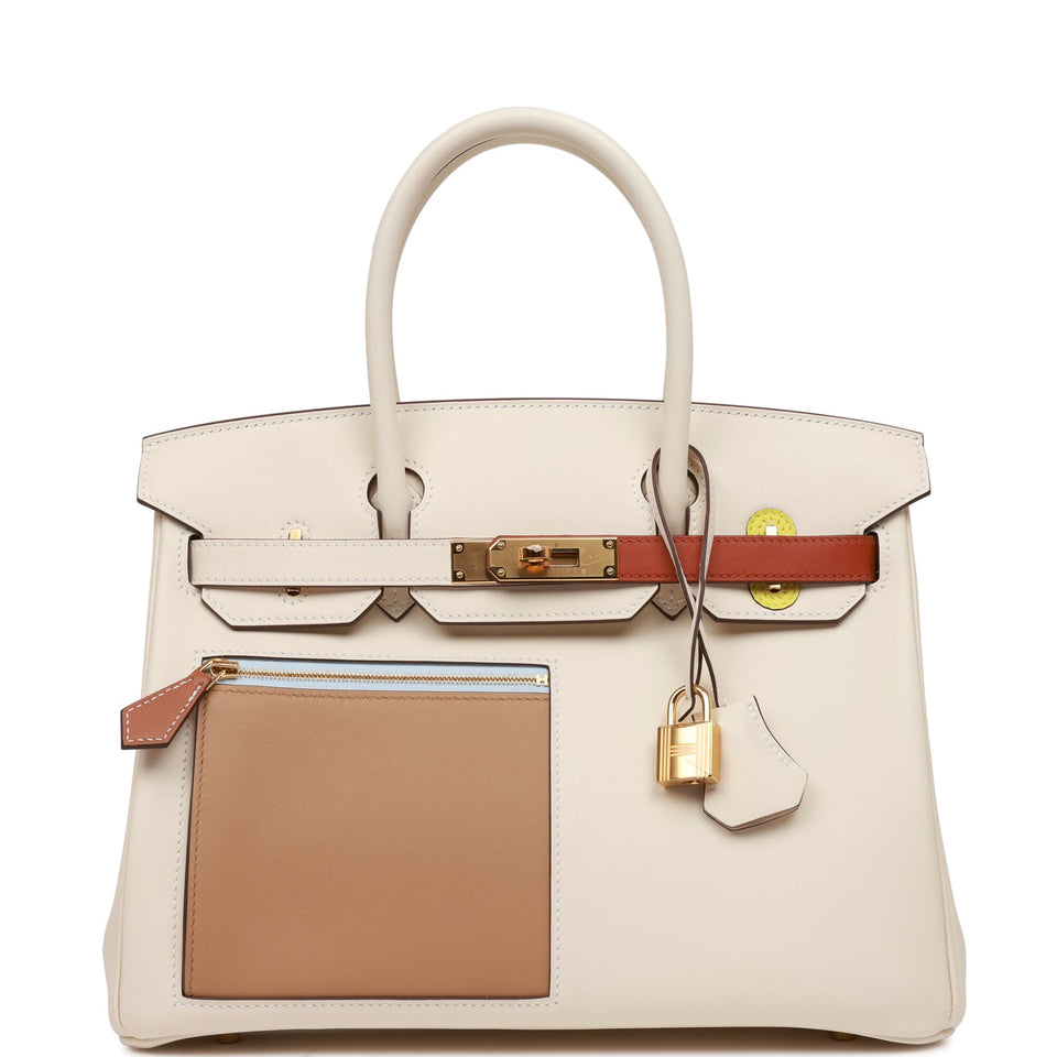 Hermes Colormatic Birkin 30 Nata, Chai and Cuivre Swift Gold Hardware-GE Part 2