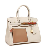 Hermes Colormatic Birkin 30 Nata, Chai and Cuivre Swift Gold Hardware-GE Part 2