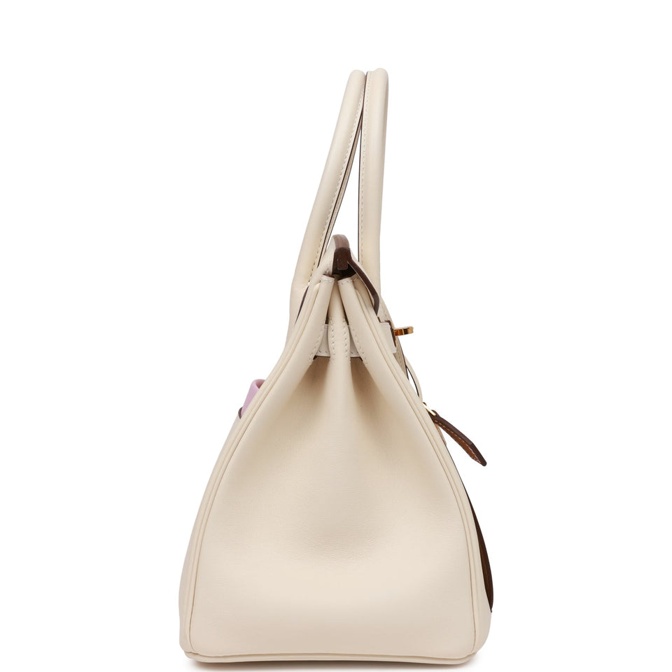 Hermes Colormatic Birkin 30 Nata, Chai and Cuivre Swift Gold Hardware-GE Part 2