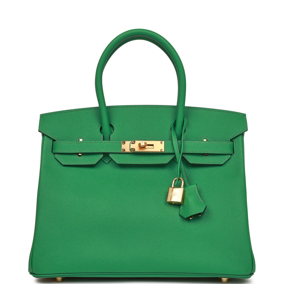 Hermes Birkin 30 Cactus Epsom Gold Hardware