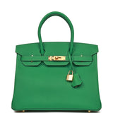 Hermes Birkin 30 Cactus Epsom Gold Hardware