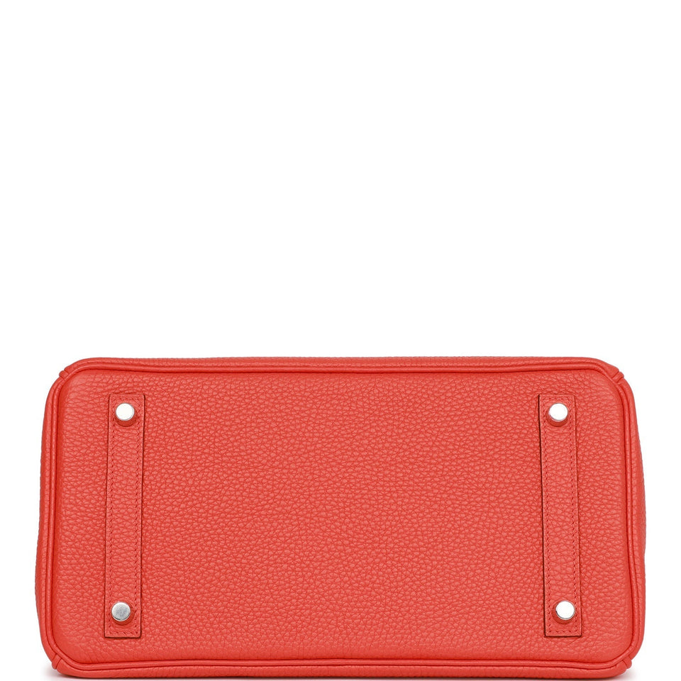 Hermes Birkin 30 Orange Poppy Verso Togo Palladium Hardware