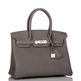 Hermes Birkin 30 Etain Togo Rose Gold Hardware