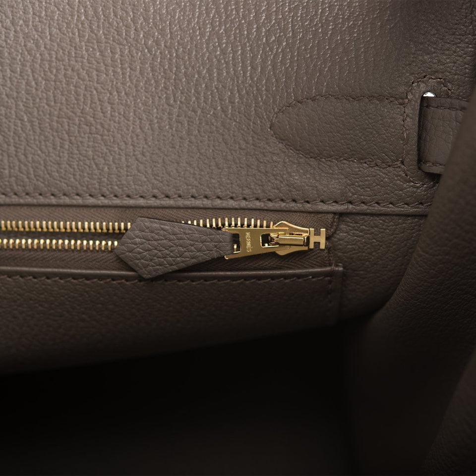 Hermes Birkin 30 Etain Togo Rose Gold Hardware