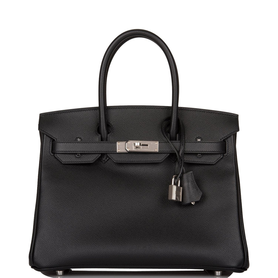 Hermes Birkin 30 Black Epsom Palladium Hardware