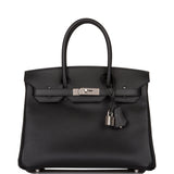 Hermes Birkin 30 Black Epsom Palladium Hardware