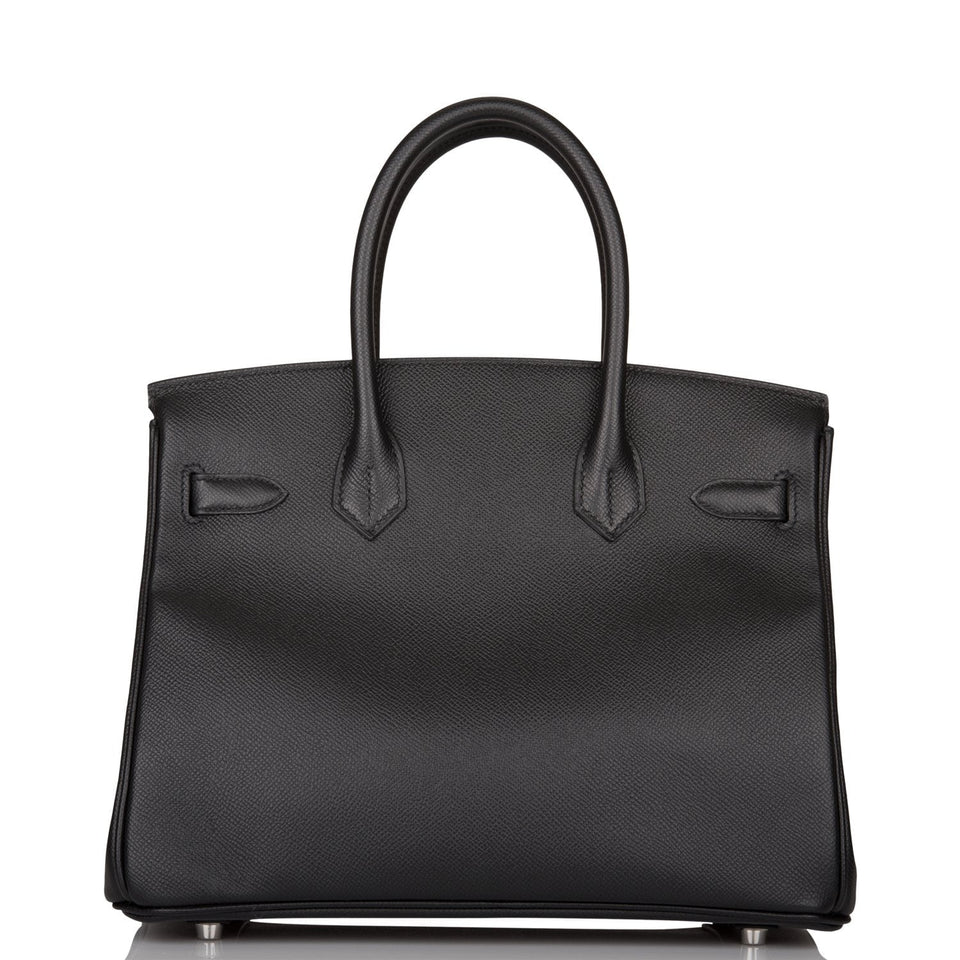 Hermes Birkin 30 Black Epsom Palladium Hardware