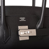 Hermes Birkin 30 Black Epsom Palladium Hardware