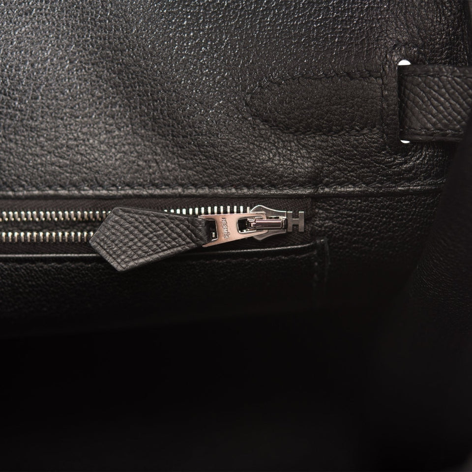 Hermes Birkin 30 Black Epsom Palladium Hardware