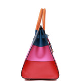 Hermes "Sunset" Birkin Sellier 35 Rainbow Epsom Palladium Hardware Payment 1 HR