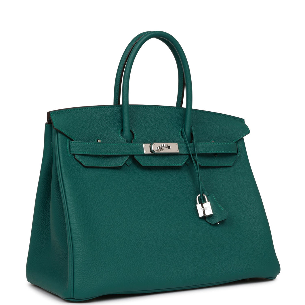 Hermes Birkin 35 Malachite Togo Palladium Hardware - Remaining Payment