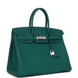 Hermes Birkin 35 Malachite Togo Palladium Hardware - Remaining Payment
