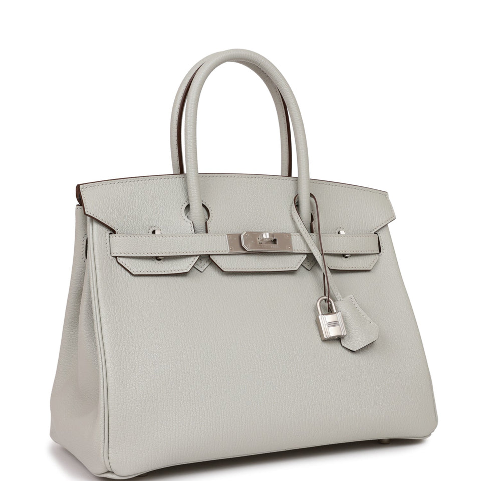 Hermes Special Order (HSS) Birkin 30 Gris Perle Verso Chevre Brushed Palladium Hardware - Payment 1 for AP