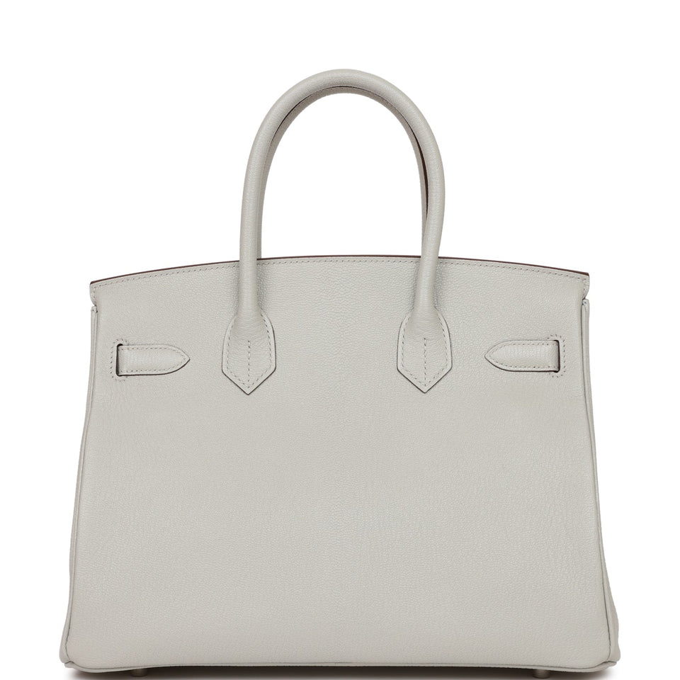 Hermes Special Order (HSS) Birkin 30 Gris Perle Verso Chevre Brushed Palladium Hardware