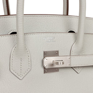 Hermes Special Order (HSS) Birkin 30 Gris Perle Verso Chevre Brushed Palladium Hardware