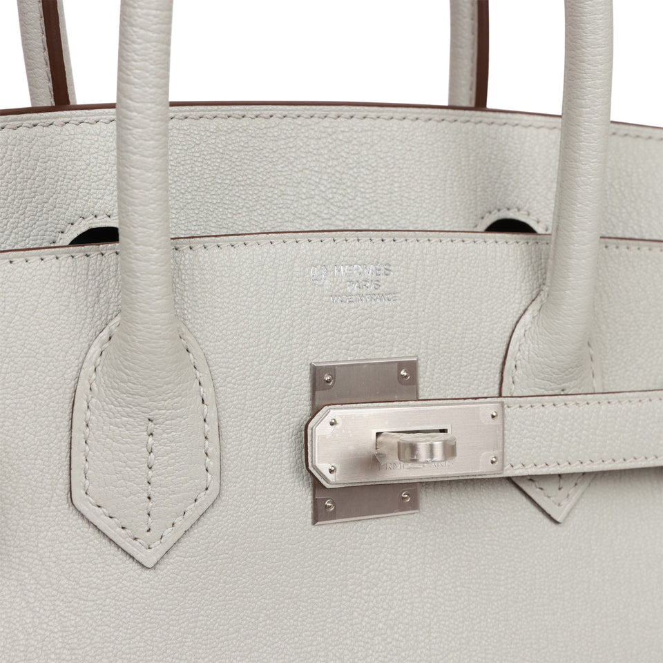 Hermes Special Order (HSS) Birkin 30 Gris Perle Verso Chevre Brushed Palladium Hardware - Payment 1 for AP